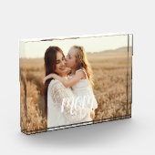 Custom Mom Established Modern Script Photo Block Fotoblokken (Links)