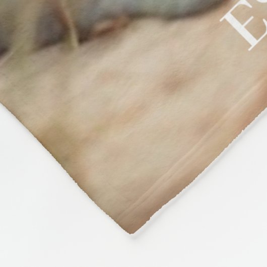 Custom Mom Established Modern Script Photo Fleece Deken (Hoek)