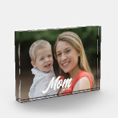Custom Mom Established Modern Script Photo Fotoblokken (Links)
