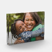 Custom Mom Established Modern Script Photo Fotoblokken (Links)