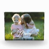 Custom Mom Established Modern Script Photo Fotoblokken (Voorkant)