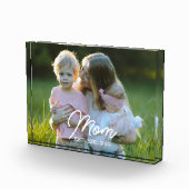 Custom Mom Established Modern Script Photo Fotoblokken (Rechts)