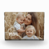 Custom Mom Established Modern Script Photo Fotoblokken (Voorkant)