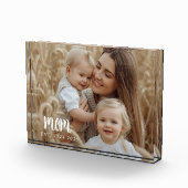 Custom Mom Established Modern Script Photo Fotoblokken (Rechts)