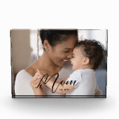 Custom Mom Established Modern Script Photo Fotoblokken (Voorkant)