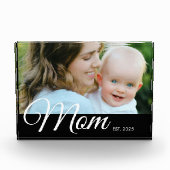 Custom Mom Established Modern Script Photo  Fotoblokken (Voorkant)