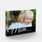 Custom Mom Established Modern Script Photo  Fotoblokken (Links)