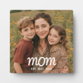 Custom Mom Established Modern Script Photo Fotoplaat (Voorkant)