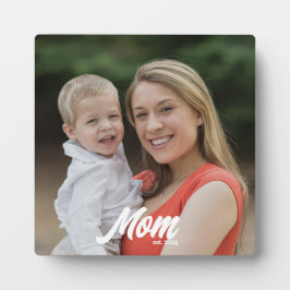 Custom Mom Established Modern Script Photo Fotoplaat