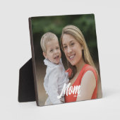 Custom Mom Established Modern Script Photo Fotoplaat (Voorkant)