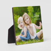 Custom Mom Established Modern Script Photo Fotoplaat (Voorkant)