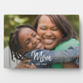 Custom Mom Established Modern Script Photo Fotoplaat (voorkant)