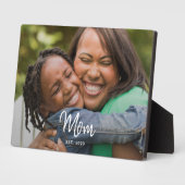 Custom Mom Established Modern Script Photo Fotoplaat (Zijkant)