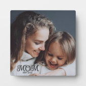 Custom Mom Established Modern Script Photo Fotoplaat (Voorkant)