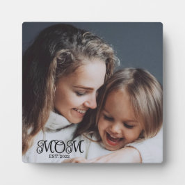 Custom Mom Established Modern Script Photo Fotoplaat