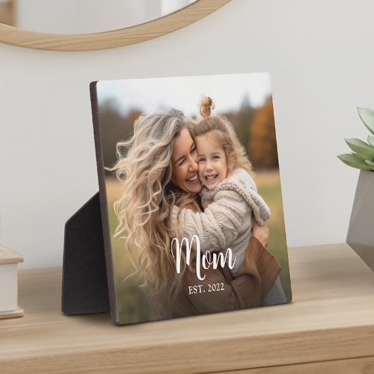 Custom Mom Established Modern Script Photo Fotoplaat