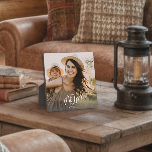 Custom Mom Established Modern Script Photo Fotoplaat