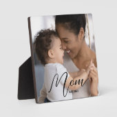 Custom Mom Established Modern Script Photo Fotoplaat (Voorkant)