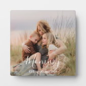 Custom Mom Established Modern Script Photo Fotoplaat (Voorkant)