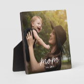Custom Mom Established Modern Script Photo Fotoplaat (Voorkant)