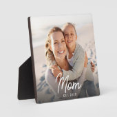 Custom Mom Established Modern Script Photo Fotoplaat (Voorkant)