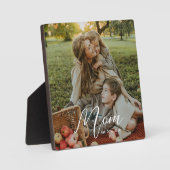 Custom Mom Established Modern Script Photo Plaque Fotoplaat (Voorkant)