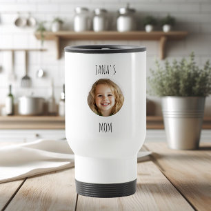 Custom Mom   Gepersonaliseerde gezichtsfoto Reisbeker
