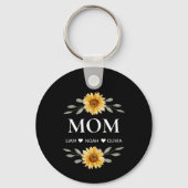Custom Mom met Kinder namen Moederdag Gift Sleutelhanger (Achterkant)