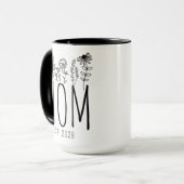 Custom Mom Mug, Floral Coffee Mug for New Moms Mok (Voorkant links)