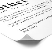 Custom Mom, Mum, Mother Definition Mother's Day Poster (Hoek)