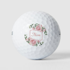 Custom Mom Roze Rozen Bloemen Golfballen