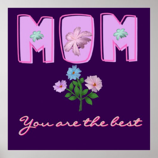 Custom Mom Typography Design,  Poster (Voorkant)