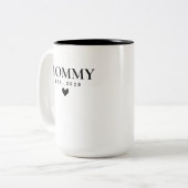 Custom Mommy & Daddy Mug Set Gift for Baby Shower Tweekleurige Koffiemok (Voorkant links)