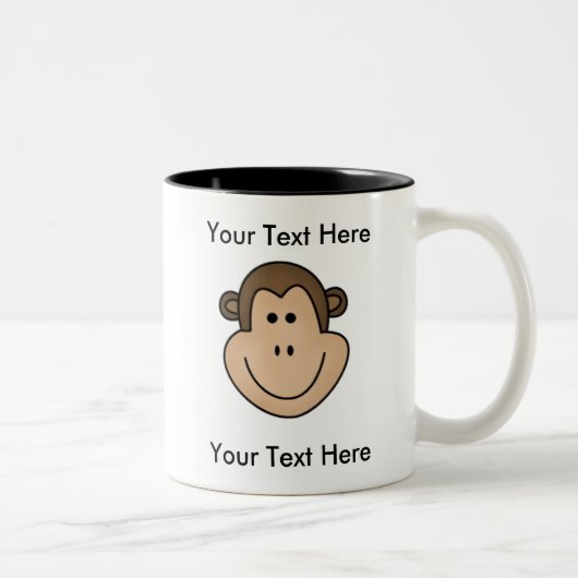 Custom Monkey-Mok -  Tweekleurige Koffiemok (Rechts)