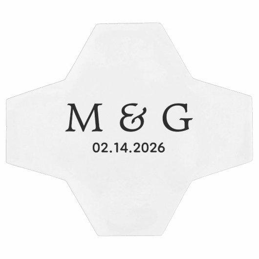 Custom Monogram and Date Personalized Voetbal (Enkel)