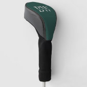 Custom Monogram and Name Classic Green Golf  Golfheadcover (Schuin)