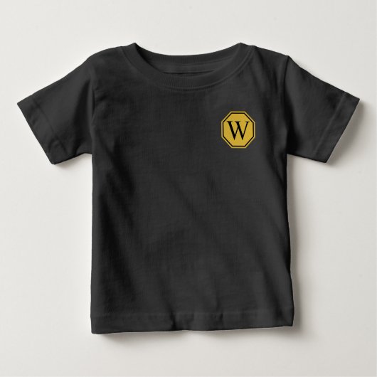 Custom Monogram Baby Soft Jersey T-shirt (Voorkant)