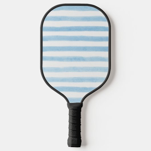 Custom Monogram Blauw Gestreepte Pickleball Paddle (Achterkant)