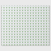 Custom Monogram Blauw Groen Preppy Boxwood Cadeaupapier (Vlak)