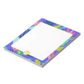 Custom Monogram Blauw Leuk Notitieblok (Linkerzijde)