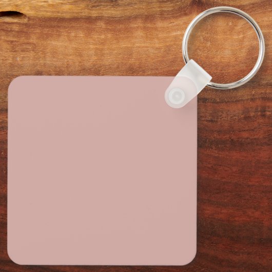 Custom monogram, blush roze budget sleutelhanger (Achterkant)