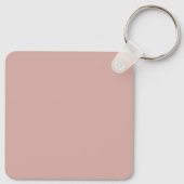 Custom monogram, blush roze budget sleutelhanger (Achterkant)