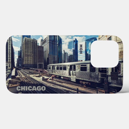Custom Monogram Chicago USA Case-Mate iPhone Case (Achterkant (horizontaal))