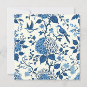 Custom Monogram Chinoiserie Blauw en Wit (Achterkant)