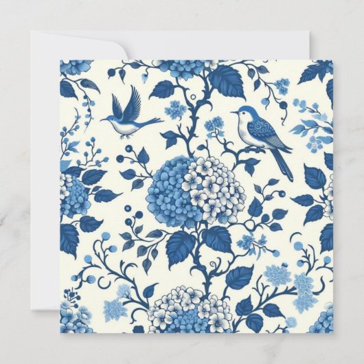Custom Monogram Chinoiserie Blauw en Wit (Achterkant)