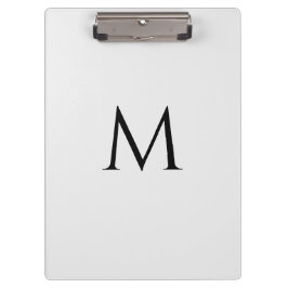Custom Monogram Classic White Professional Klembord