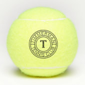 Custom Monogram-Club Name Bold Initial Tennis Ball Tennisballen (Voorkant)