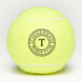 Custom Monogram-Club Name Bold Initial Tennis Ball Tennisballen