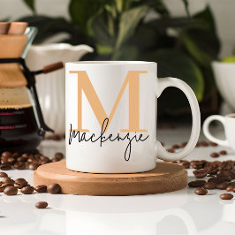 Custom Monogram Coffee Mug, Birthday Gift for Kids Koffiemok