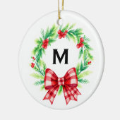Custom Monogram First Christmas Married Ornament (Links)